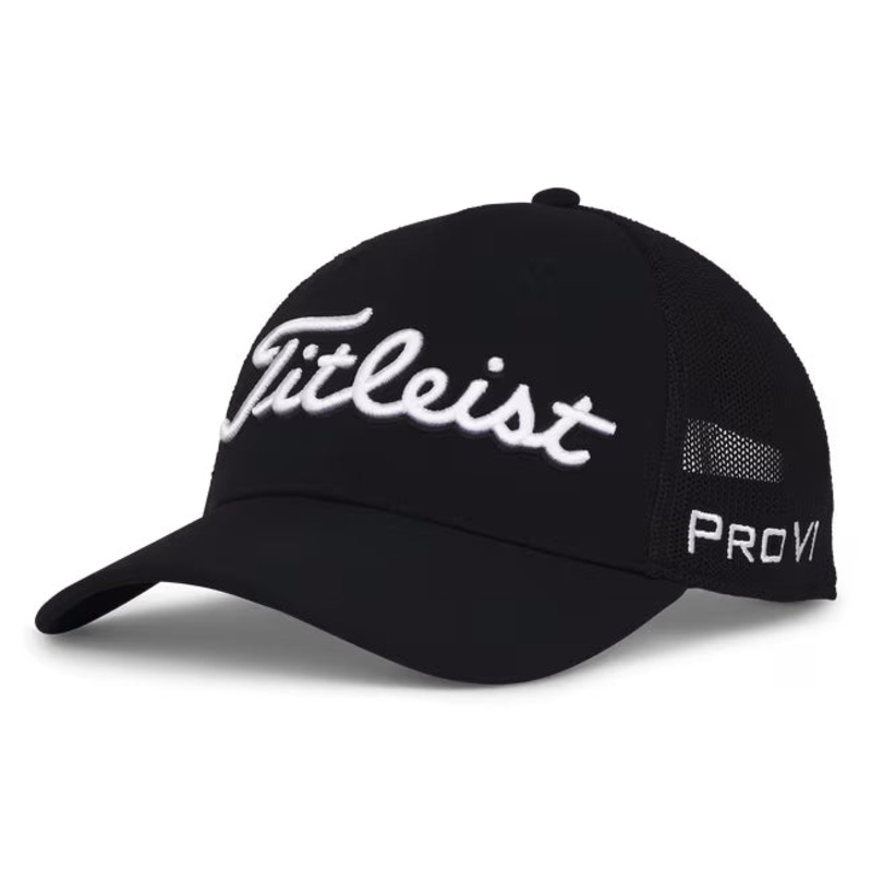 Titleist Tour Performance Mesh Golf Hat Black/White