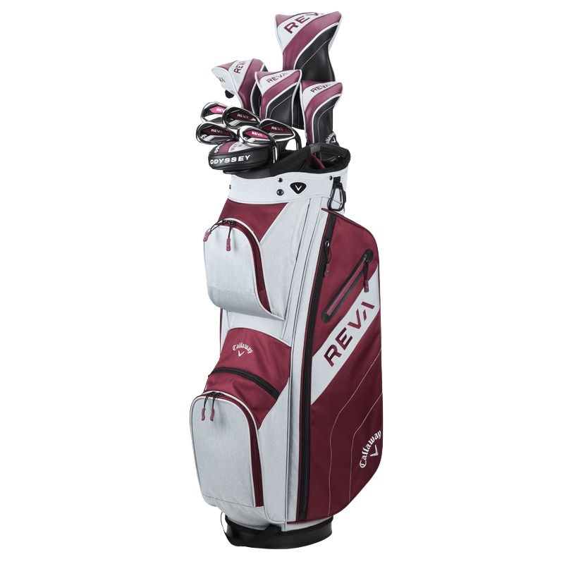 Callaway Reva 24 Eggplant 11 Piece Complete Set Cart Bag Right Hand Eggplant Right Hand