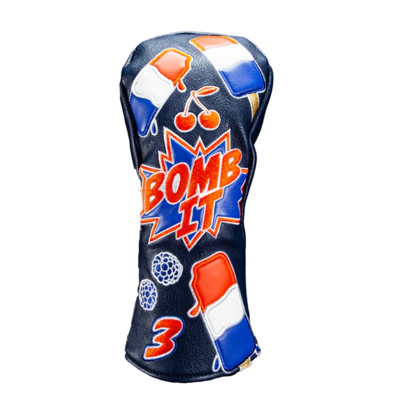 CMC Design Bomb It 3 Wood Headcover Navy/Red/Blue