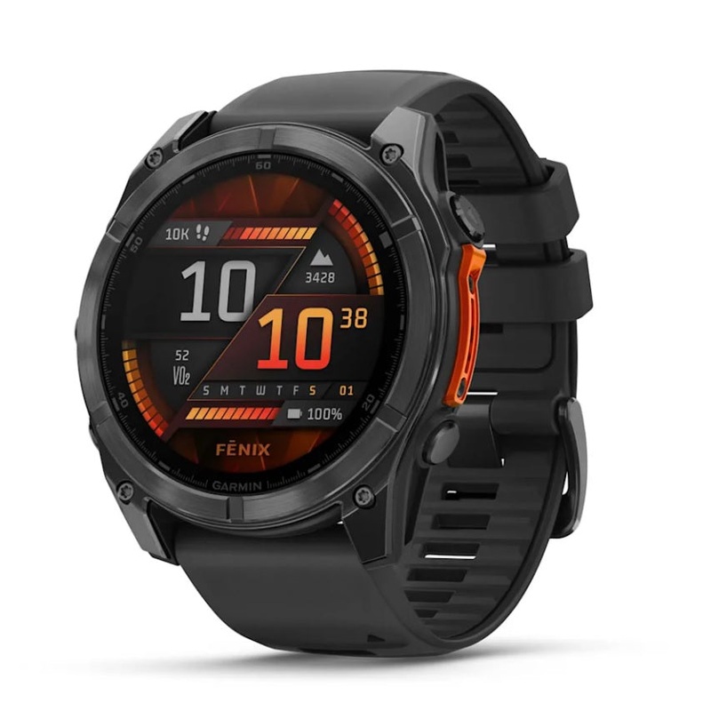 Garmin fenix 8 GPS Watch 51 mm  Slate Gray with Black Silicone Band Slate Gray with Black Silicone Band
