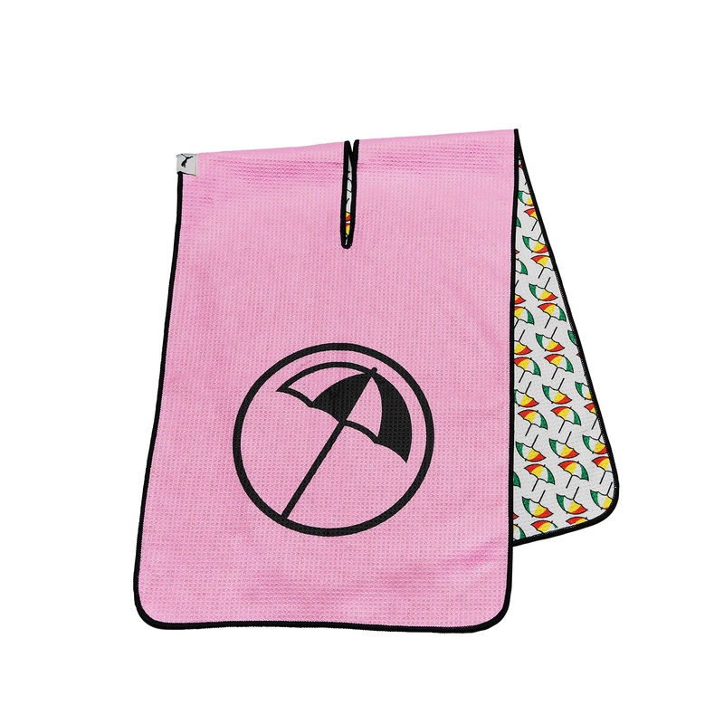 Puma Arnold Palmer Umbrella Tour Microfiber Golf Towel White Glow/Pale Pink