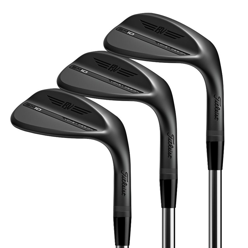 Titleist Vokey SM10 Jet Black Wedge Steel Shaft – 3 Pack Right Hand 50.08 F, 54.10 S, 58.10 S