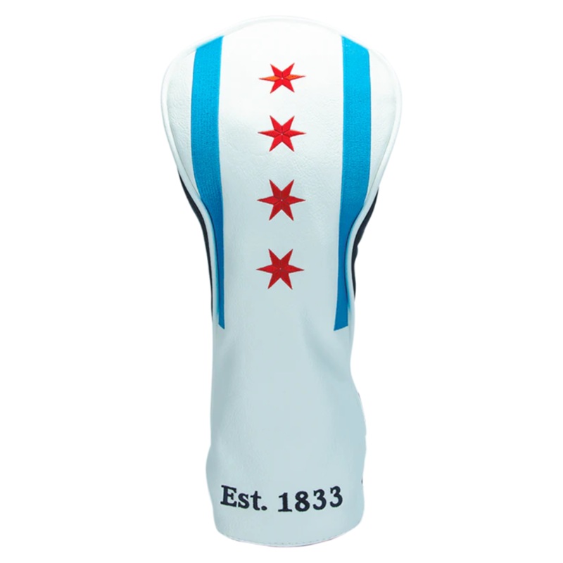 CMC Design Chicago Flag Driver Headcover White/Light Blue/Red
