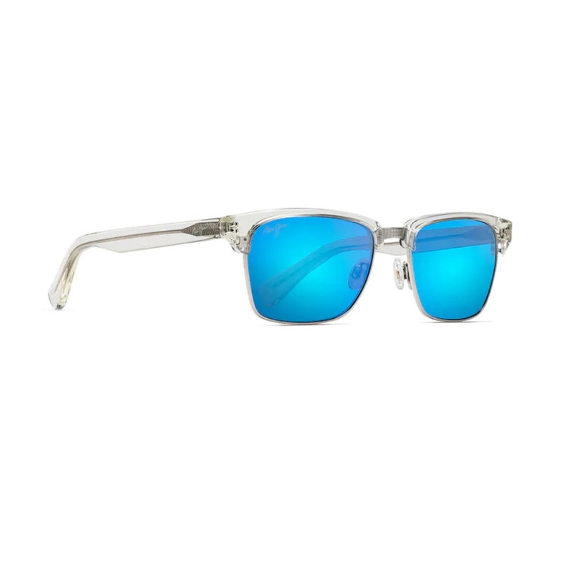 Maui Jim Kawika Polarized Sunglasses Crystal Frame Blue Hawaii Lens Crystal BLUE HAWAII