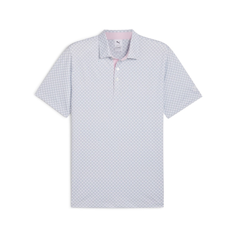 Puma Men’s  Arnold Palmer AP Citrus Polo Golf Shirt White Glow/Deep Navy M