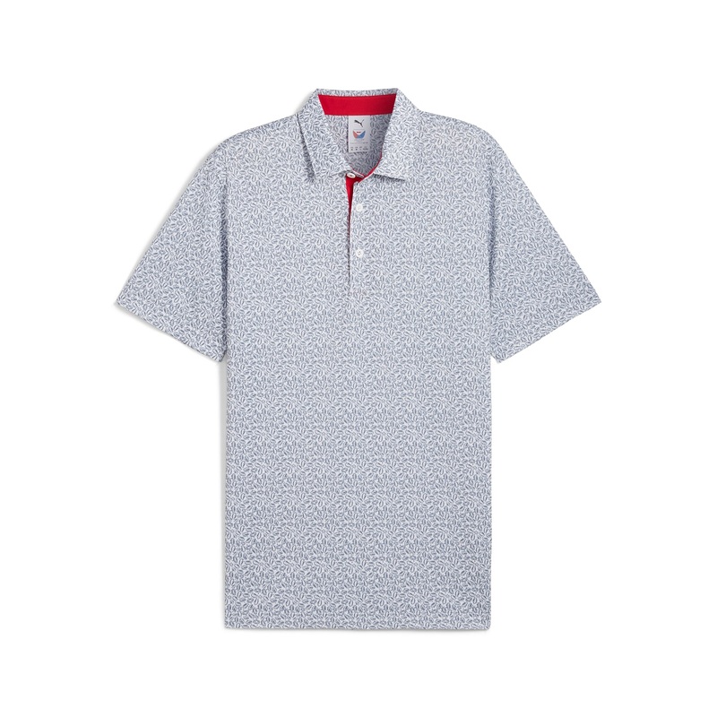 Puma Men’s Volition Football Polo Golf Shirt Deep Navy/White Glow M