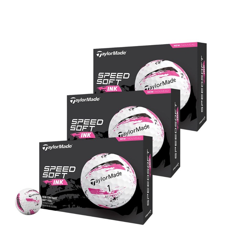 TaylorMade 2024 SpeedSoft Ink Pink Golf Balls (3 Dozen) Ink Pink
