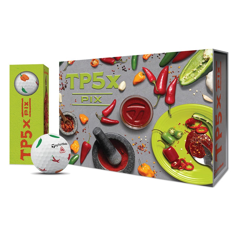 TaylorMade TP5x Pix Hot Shot Peppers Limited Edition Golf Balls (1 Dozen) Peppers