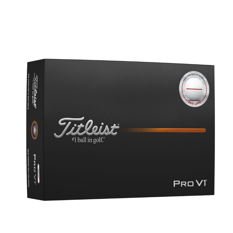Titleist 2025 Pro V1 Performance Align Red Golf Balls White – Red Line