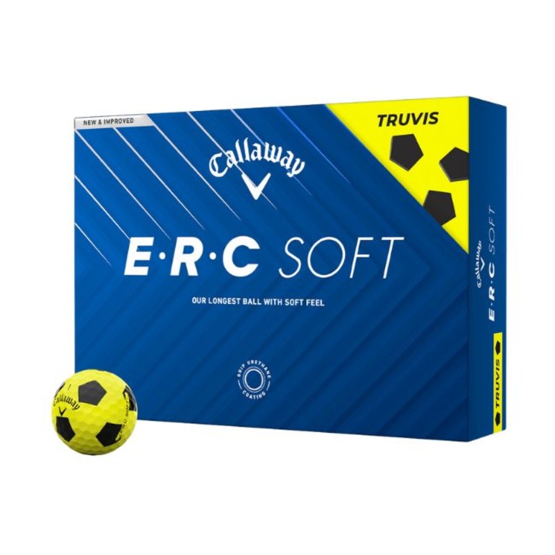 Callaway 2025 ERC Soft Truvis Yellow Golf Balls – 1 Dozen Truvis Yellow
