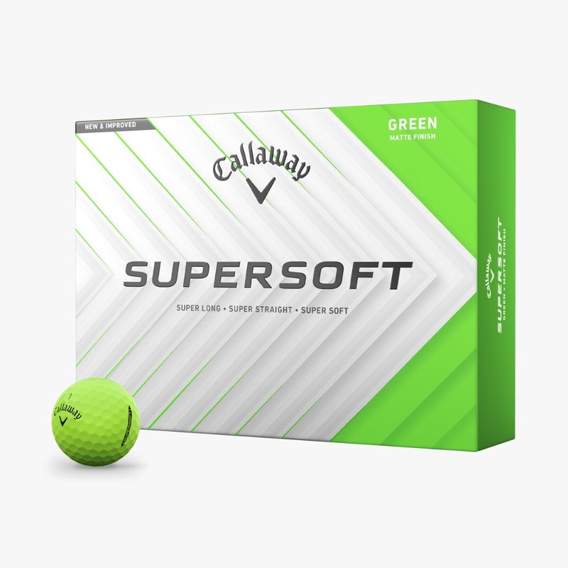 Callaway 2025 SuperSoft Green Golf Balls – 1 Dozen Green