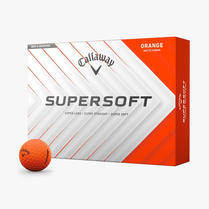 Callaway 2025 SuperSoft Orange Golf Balls – 1 Dozen Orange