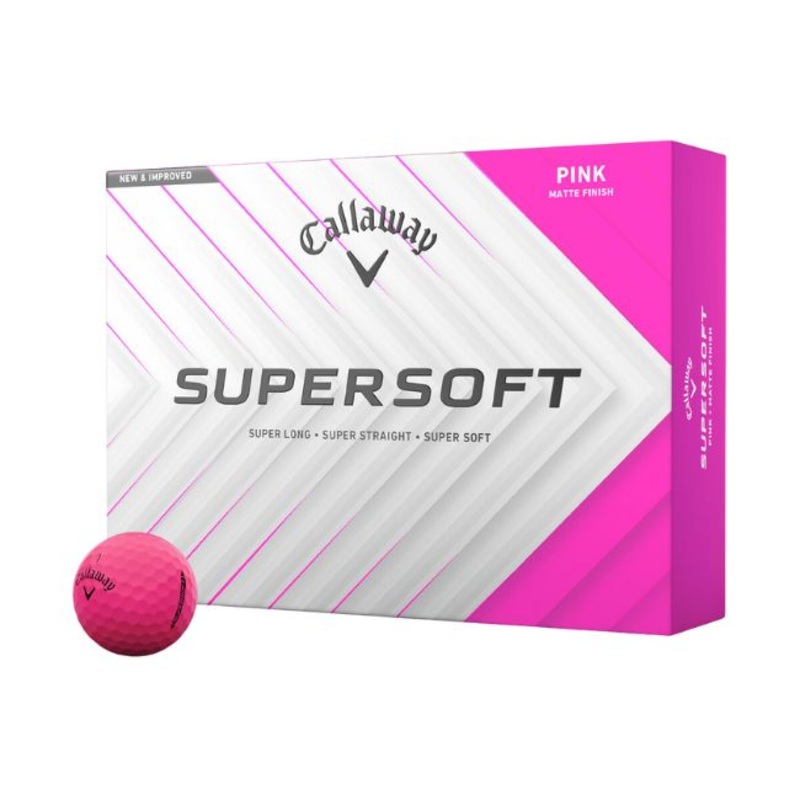 Callaway 2025 SuperSoft Pink Golf Balls (1 Dozen) Pink