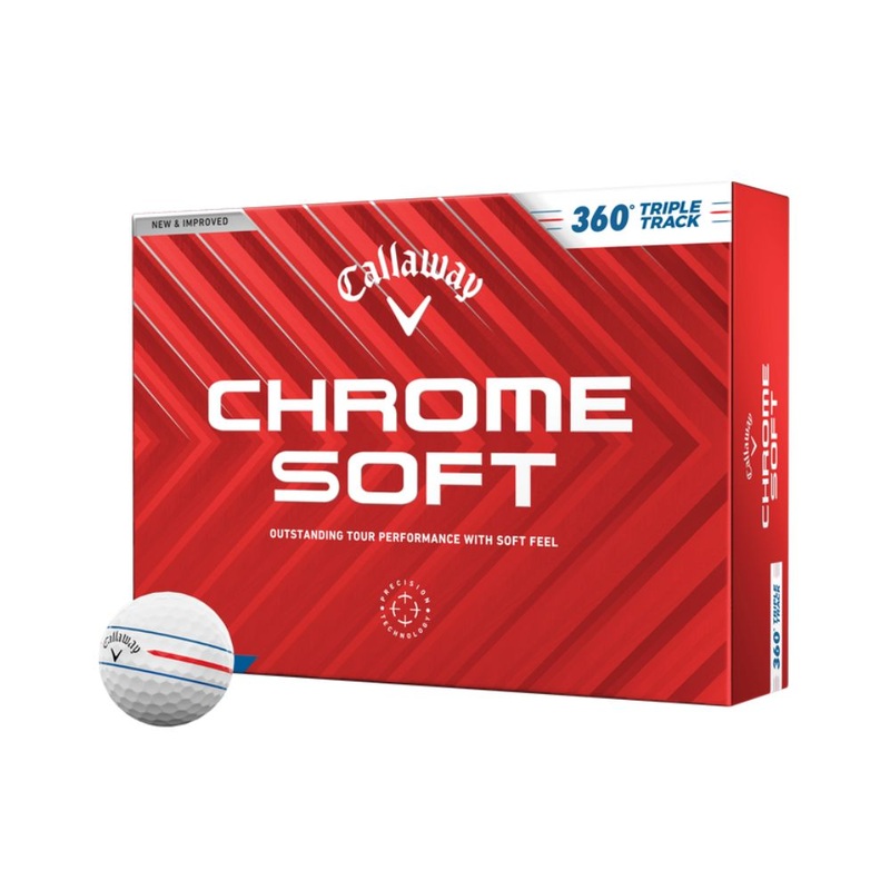 Callaway Chrome Soft 360 Triple Track 2024 White (1 Dozen) White