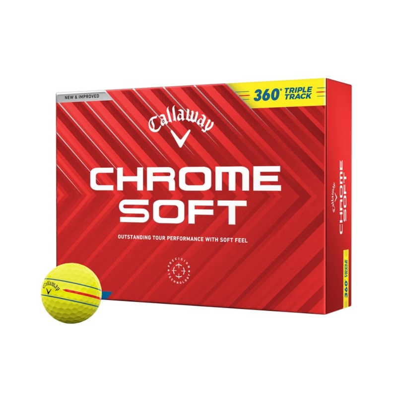 Callaway Chrome Soft 360 Triple Track 2024 Yellow (1 Dozen) Yellow