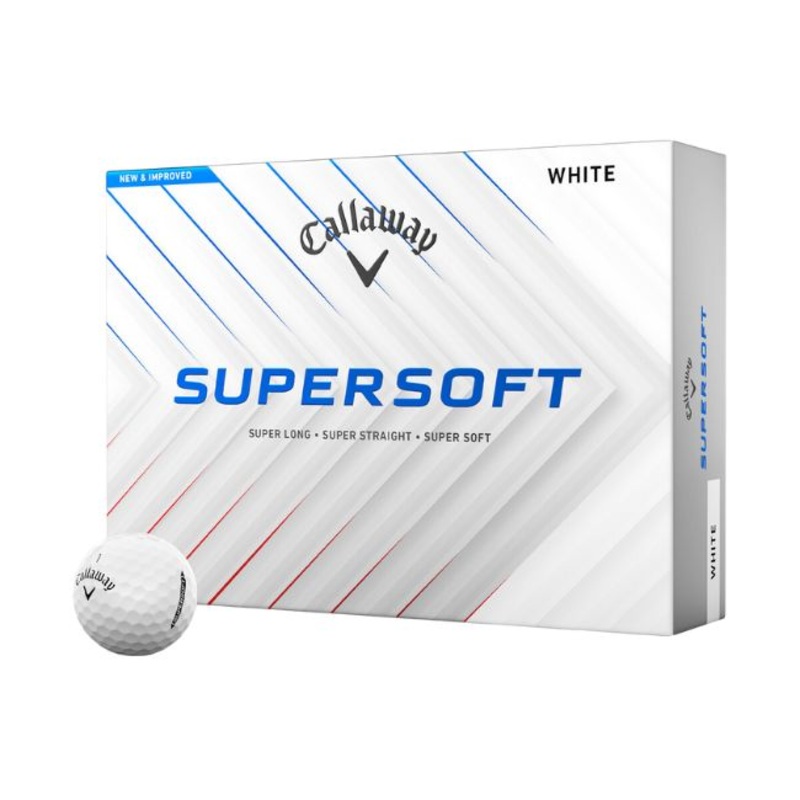 Callaway SuperSoft White Golf Balls 2025 (1 Dozen) White