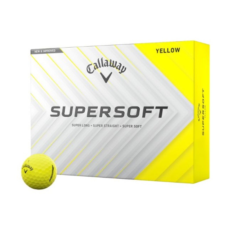 Callaway SuperSoft Yellow Golf Balls 2025 (1 Dozen) Yellow