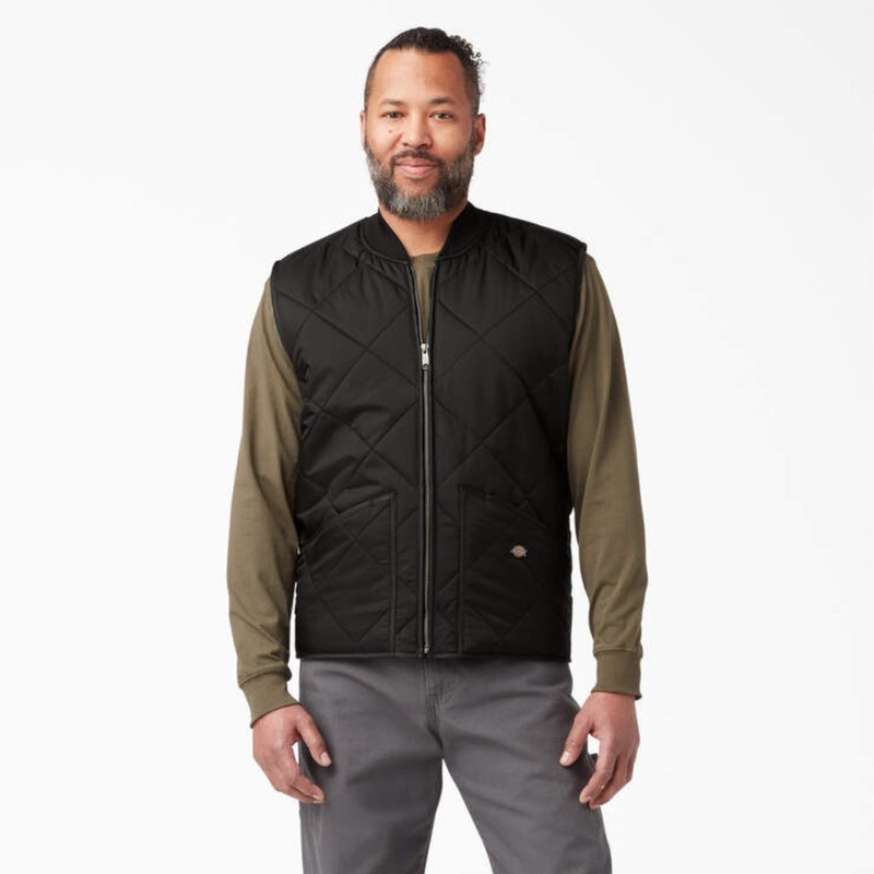 Dickies Men’s Diamond Quilted Vest Black XL