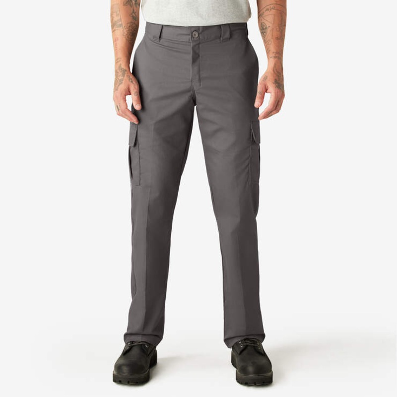 Dickies Men’s FLEX Regular Fit Cargo Pants Gravel Gray 34W x 32L