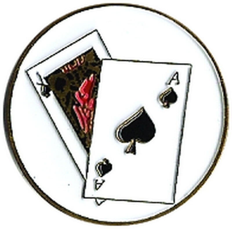 Evergolf Blackjack Golf Ball Marker White/Red/Black