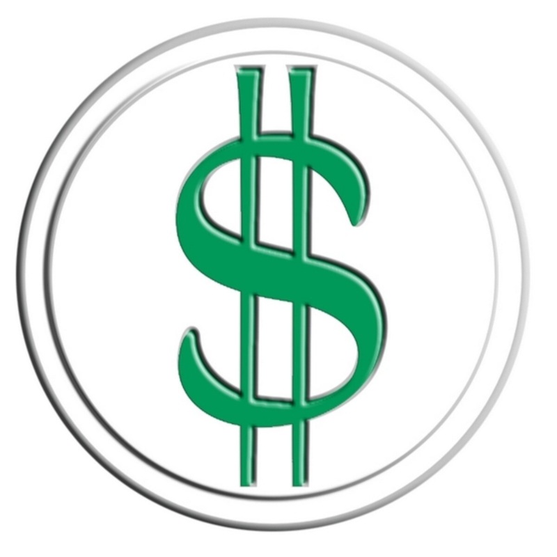 Evergolf Dollar Sign Golf Ball Marker White/Green