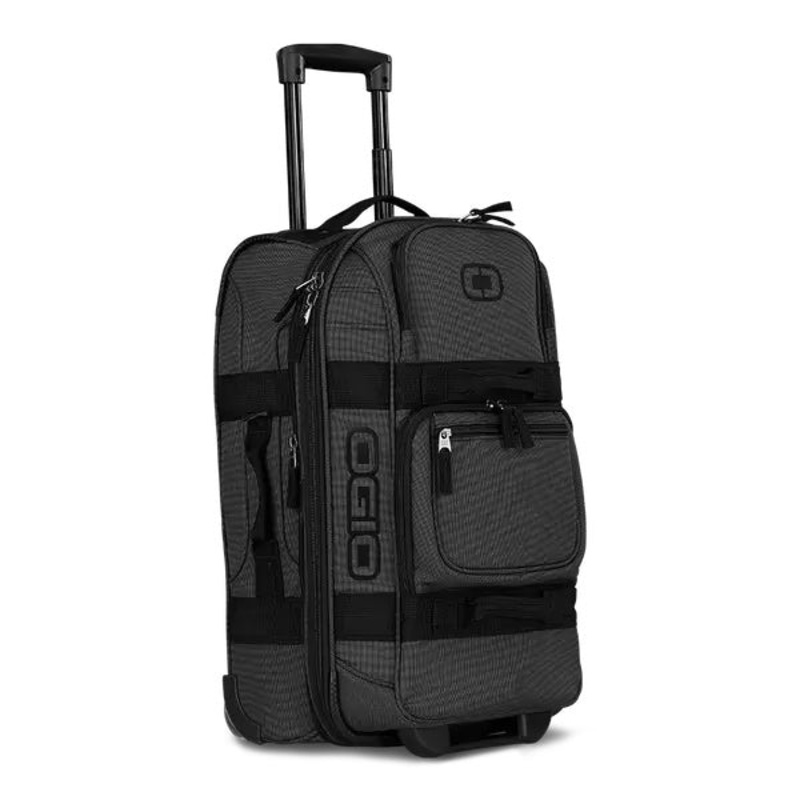 Ogio Layover Black Pindot Wheeled Rolling Suitcase Black Pindot