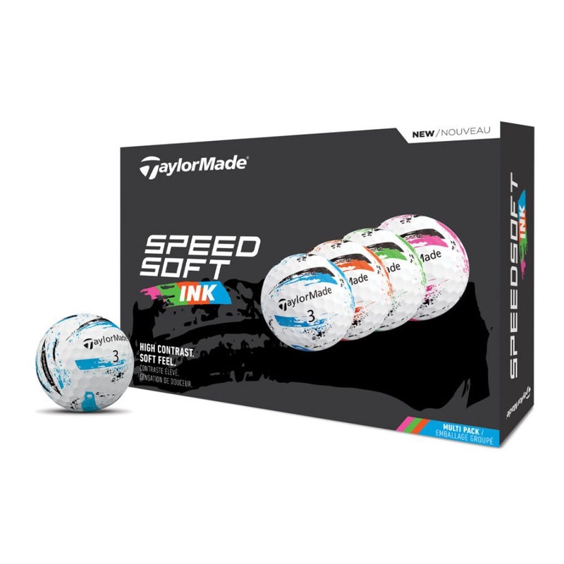 TaylorMade 2024 SpeedSoft Ink Multi Color Golf Balls (1 Dozen) Multi Color