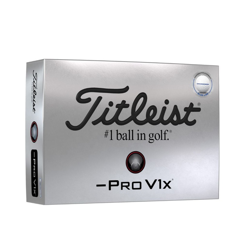 Titleist 2025 Pro V1x Left Dash Performance Align Blue Golf Balls White – Blue Line
