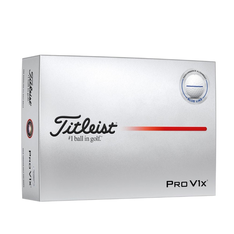 Titleist 2025 Pro V1x Performance Align Blue Golf Balls White – Blue Line