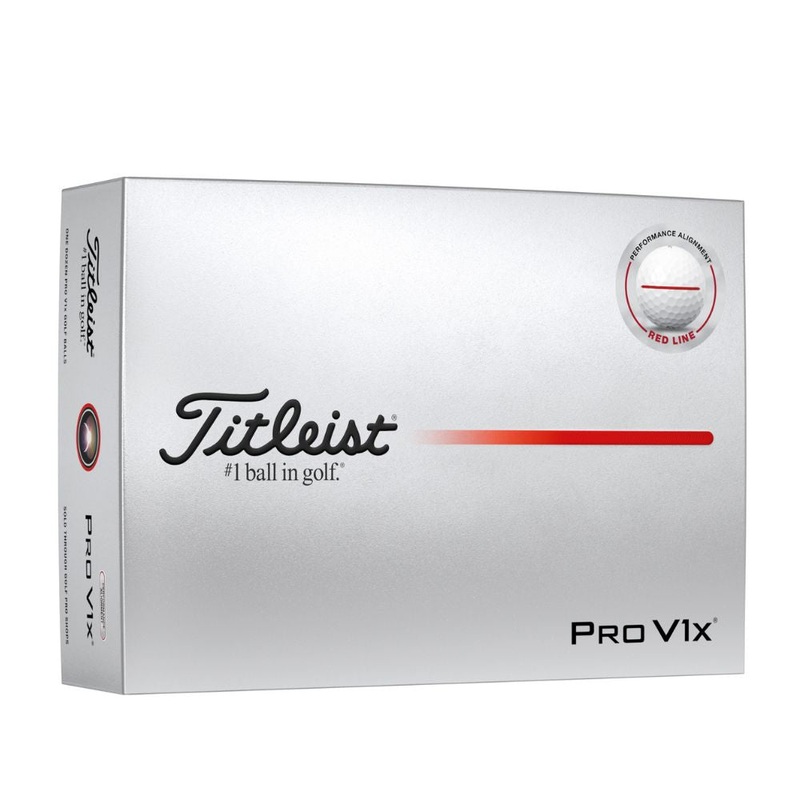 Titleist 2025 Pro V1x Performance Align Red Golf Balls White – Red Line