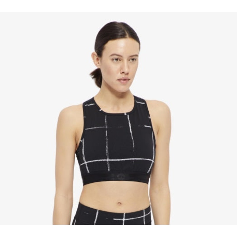 J. Lindeberg Alexis Printed Jersey Sports Bra Top WindoWomens pane M