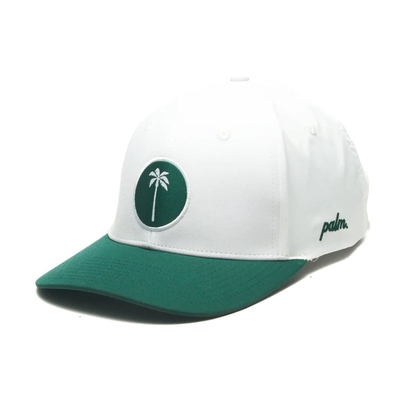 Palm Golf Local Performance Snapback White/Green
