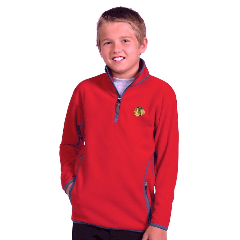 Antigua Chicago Blackhawks Youth Ice 1/4 Zip Pullover M
