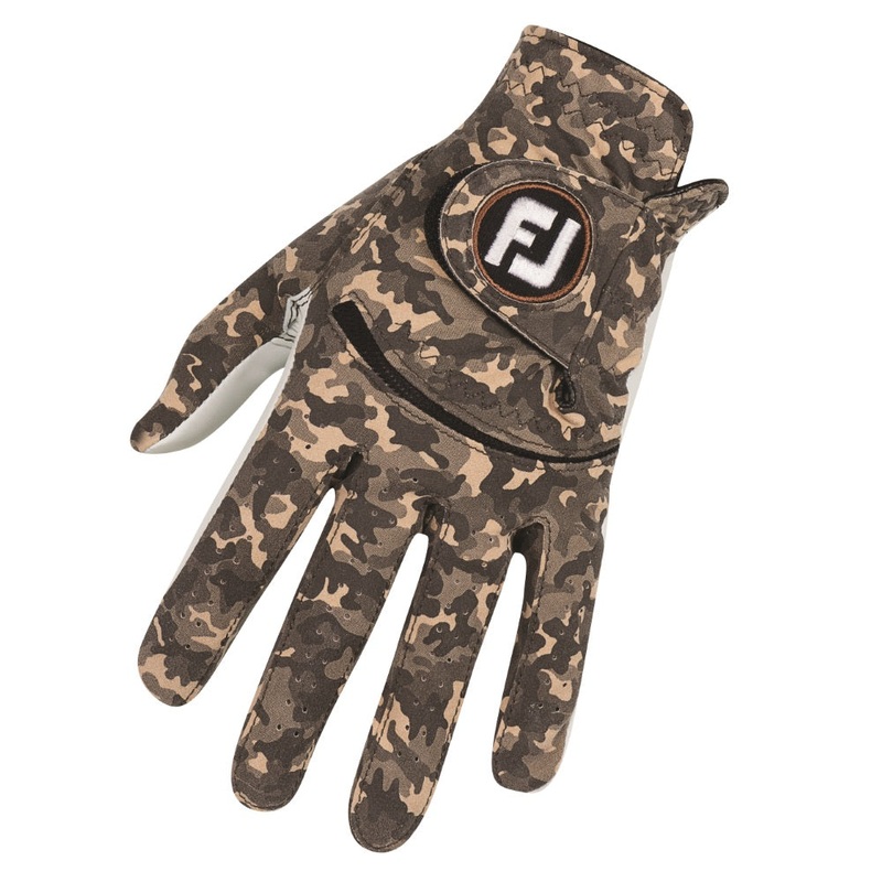 Footjoy FJ Spectrum Golf Glove Brown Camo Worn on Left Hand M
