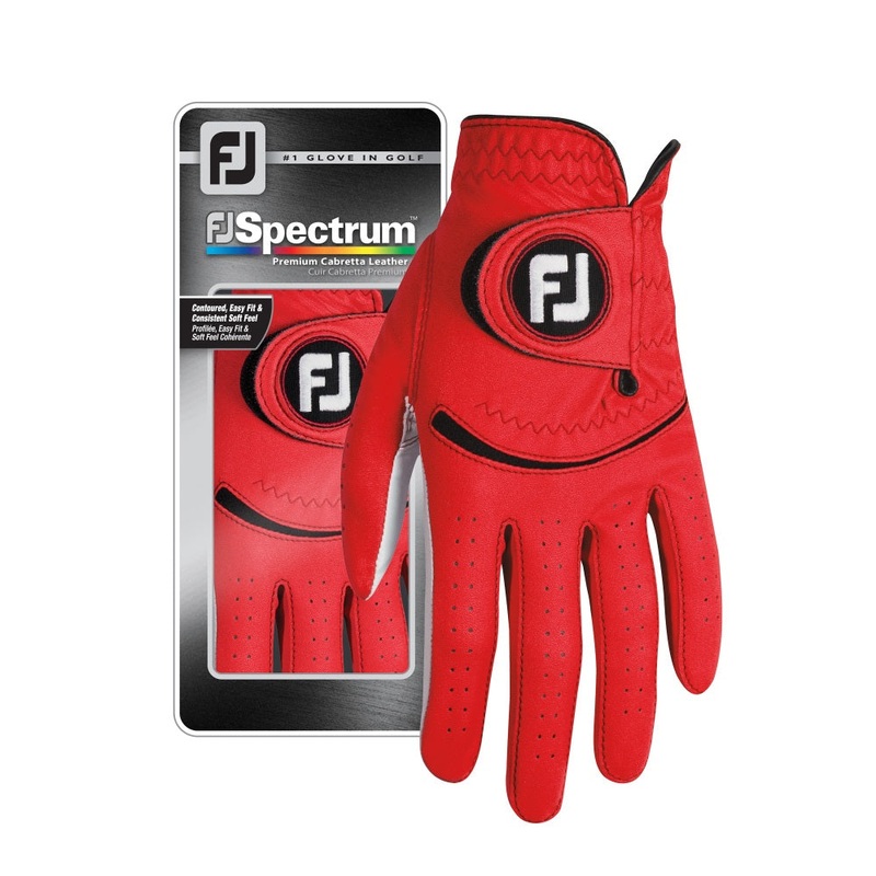 Footjoy FJ Spectrum Golf Glove Red Worn on Left Hand S