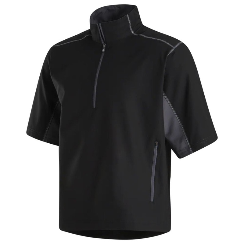Footjoy Short Sleeve Sport Windshirt Black/Charcoal M