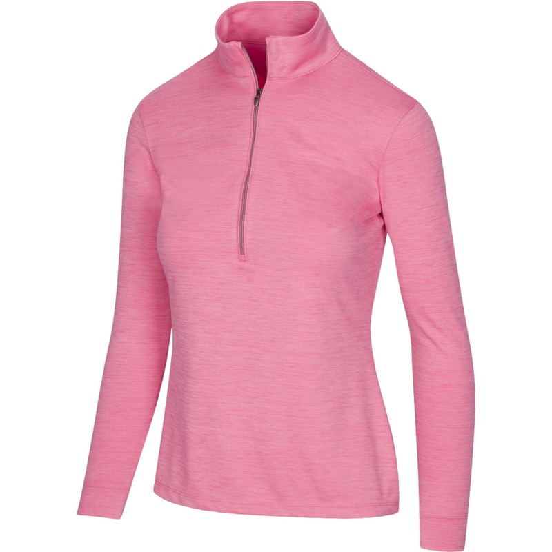 Greg Norman Women’s Utility 1/2 Zip Mock Pullover Coral Heather XS