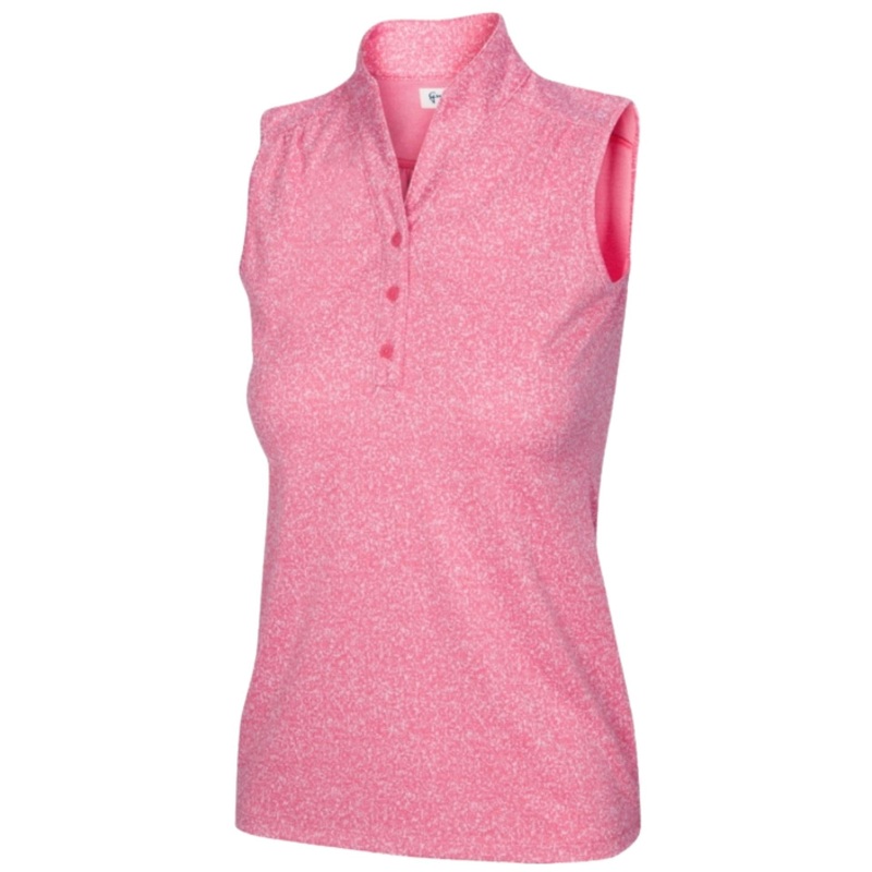 Greg Norman Women’sHeathered Dot Sleeveless Polo Clga XS