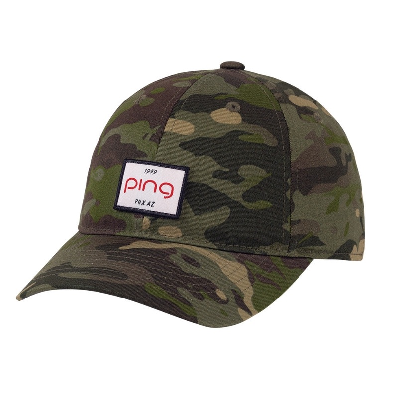 Ping Ladies Camo Adjustable Hat 2023 Green Camo