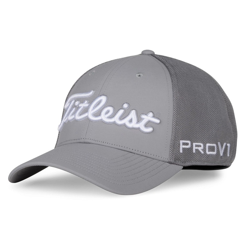 Titleist Tour Sports Mesh Fitted Hat – Prior Season Gray/White S/M