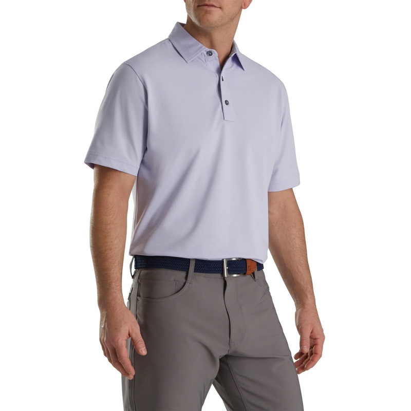 FootJoy Heather Stretch Pique Solid Mens Golf Polo (Previous Season Style) Dusty Purple Heather L