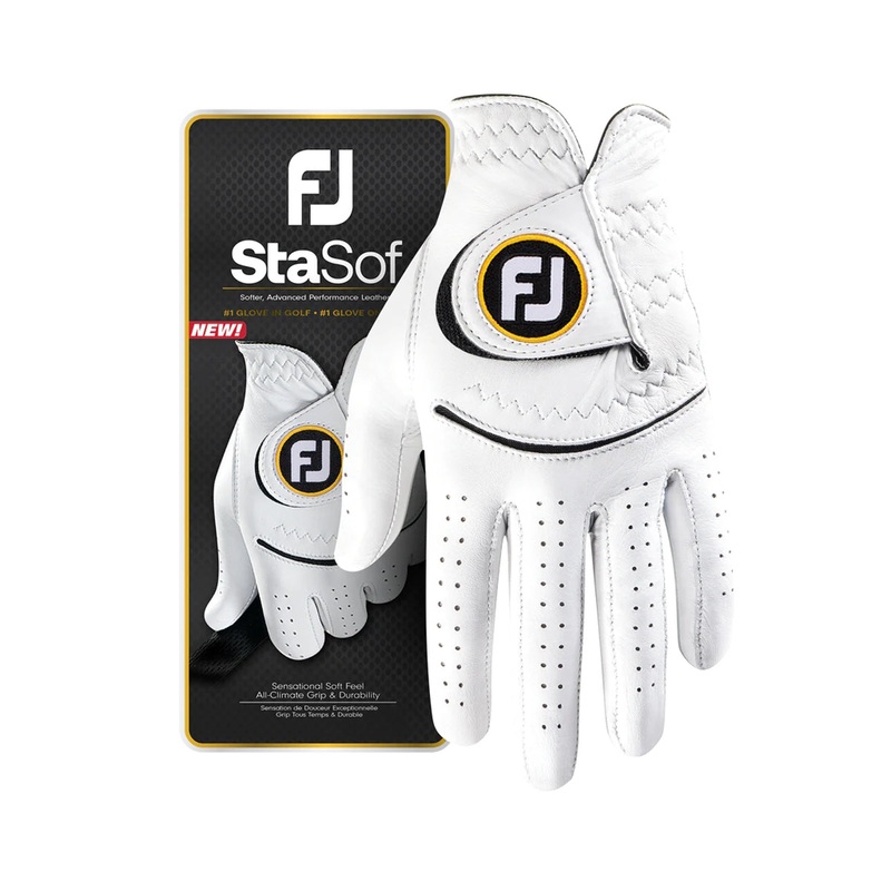 Footjoy Mens Stasof Golf Glove White Worn on Left Hand Cadet S