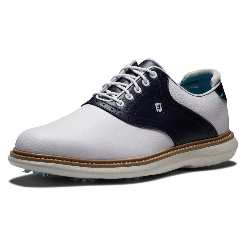 FootJoy Traditions Men’s Golf Shoes 57899 – White/Navy White/Navy/Blue 9