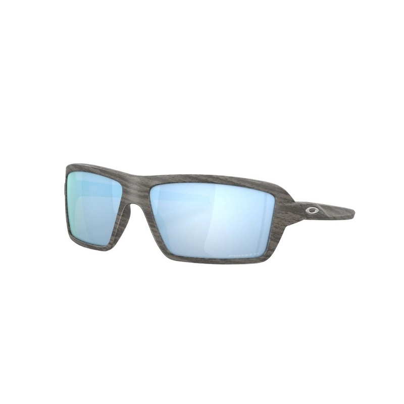 Oakley Cables Sunglasses Woodgrain Frame PRIZM Deep Water Polarized Lens Woodgrain PRIZM Deep Water Polarized