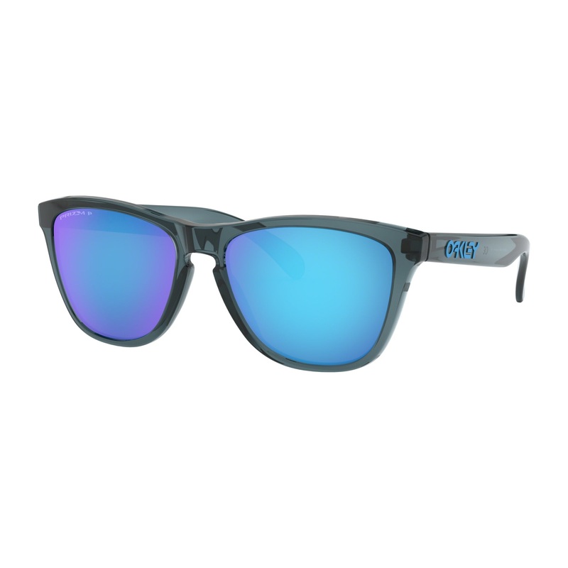 Oakley Frogskin Sunglasses Crystal Black Prizm Sapphire Polarized