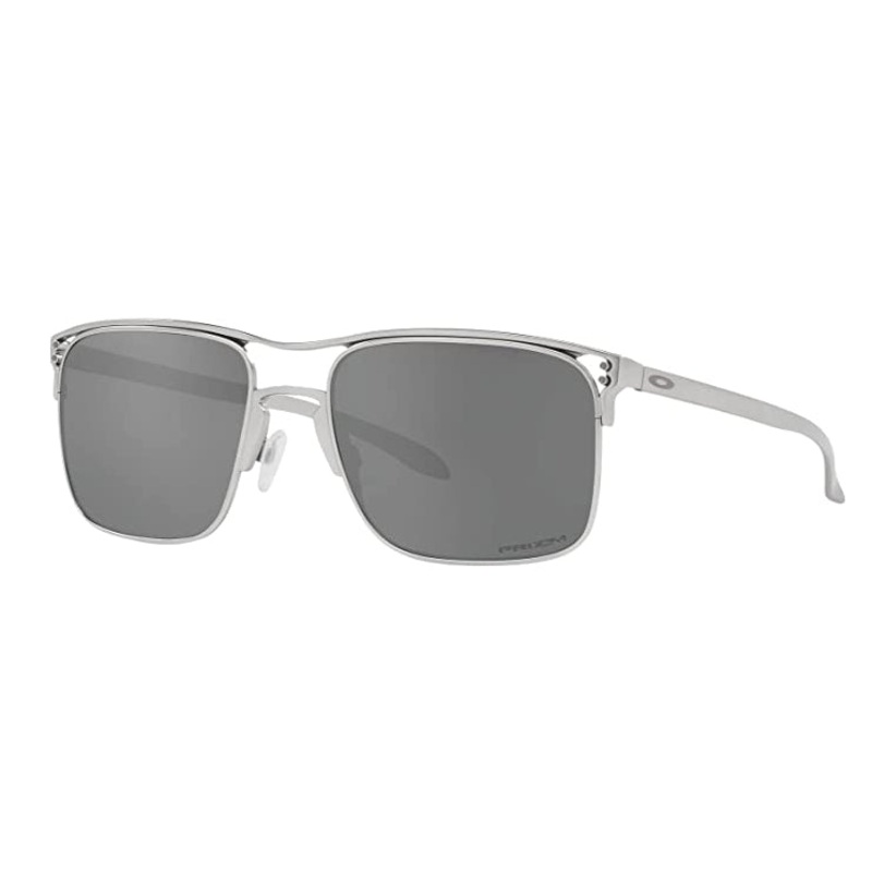 Oakley Holbrook Ti Sunglasses Satin Chrome Frame Prizm Black Lens Satin Chrome Prizm Black