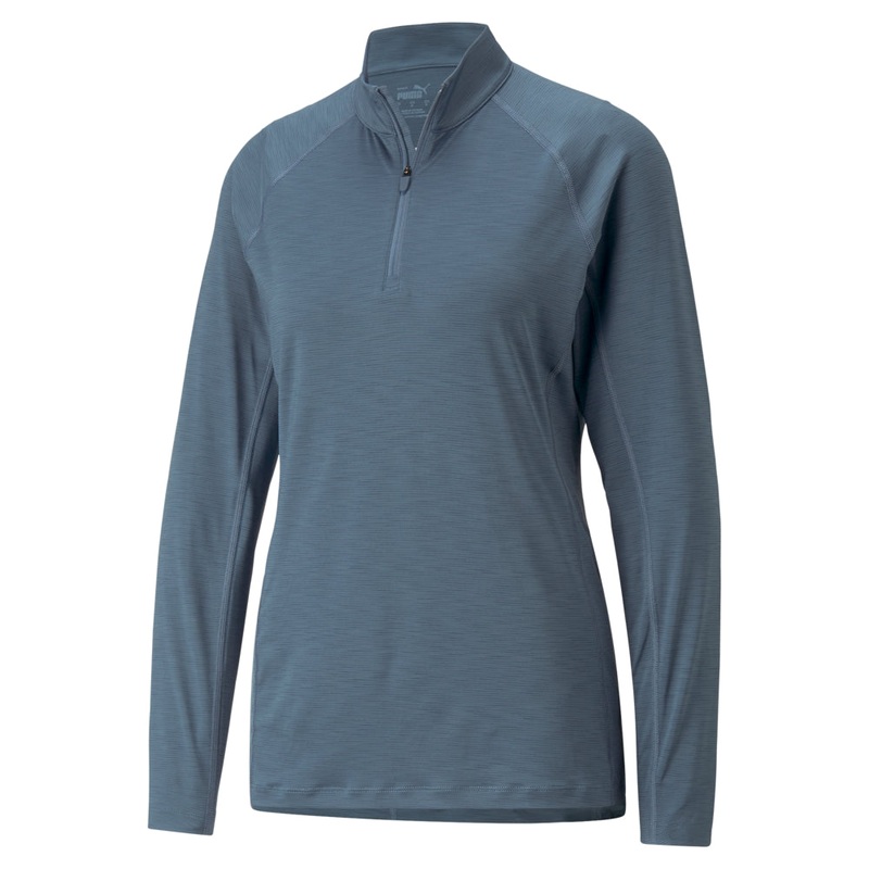 Puma Women’s YouV 1/4 Zip Golf Pullover Adriatic Heather L