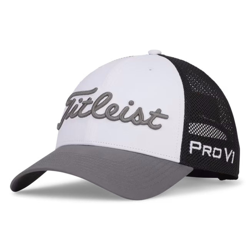 Titleist Tour Performance Mesh White/Black/Charcoal