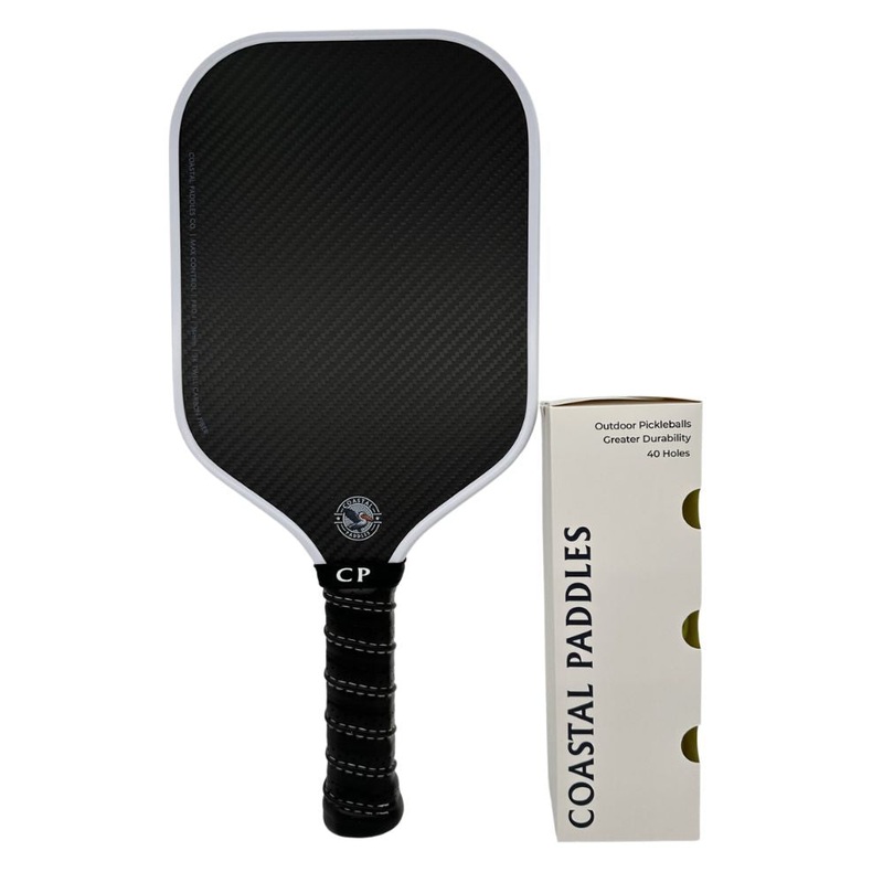 Coastal Paddles Pro 1 Pickleball Paddle 16mm Bundle Black