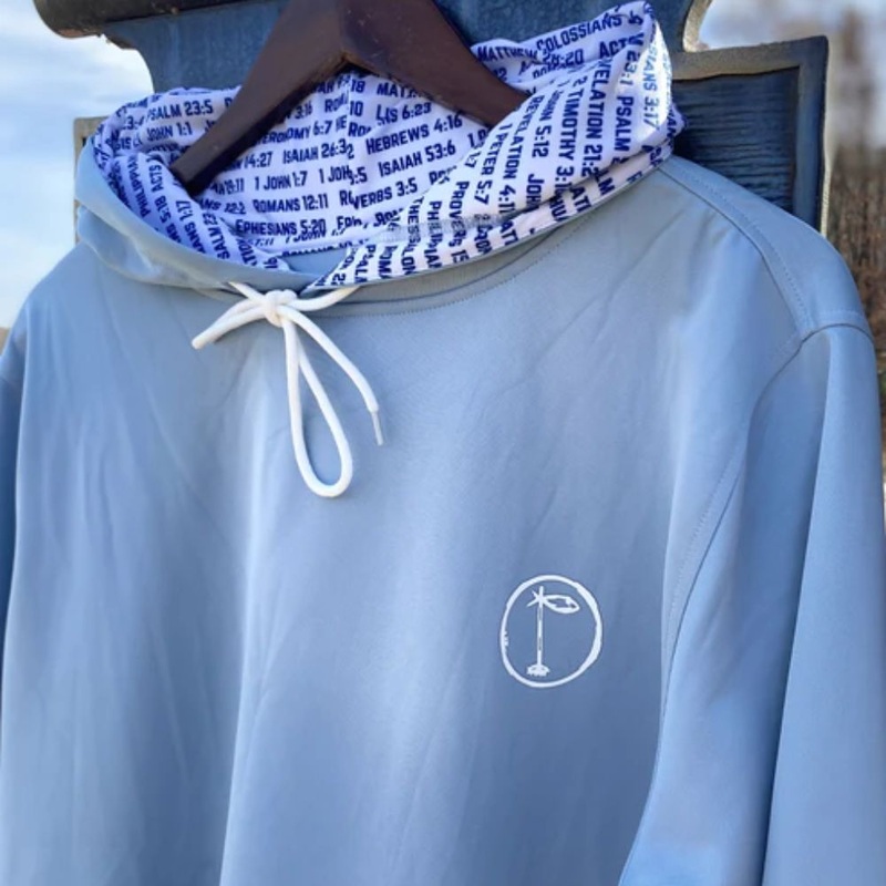 Fairway Fish 100 Verse Golf Hoodie – Ice Blue Ice Blue S